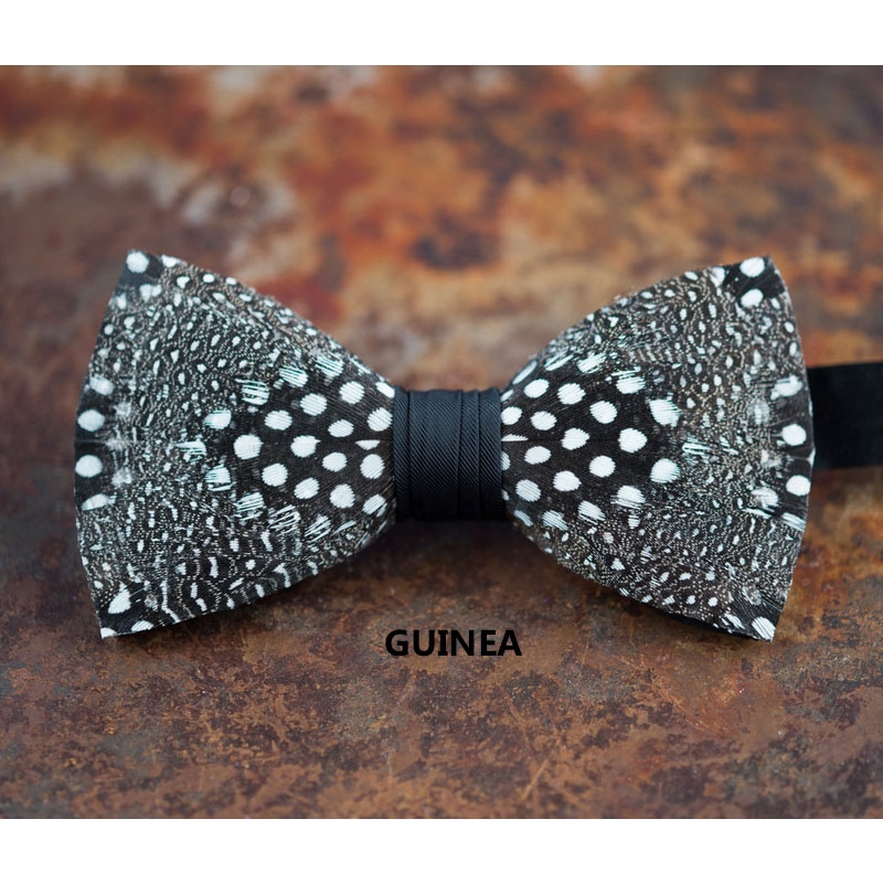 Brackish & Bell Guinea Feather Bow Tie, $130, Nordstrom