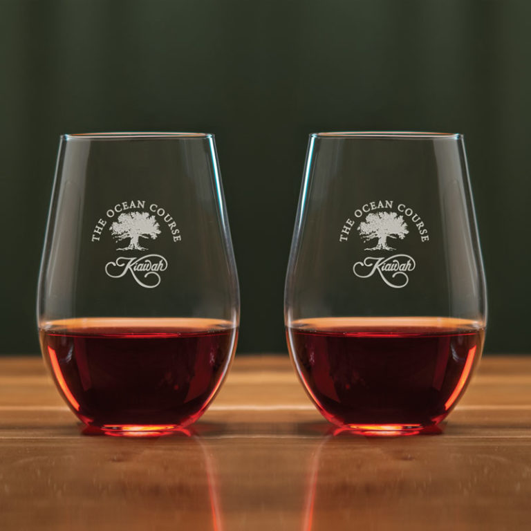 Harmony Stemless Wine Glasses Set of 2 Kiawah Island Golf Resort Shop