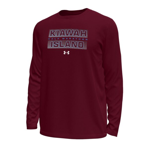 Under Armour Half Marathon Maroon Tech Stretch Long Sleeve
